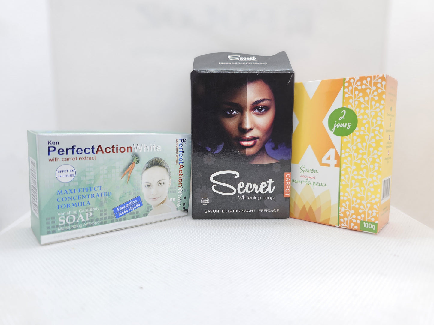 BUNDLE: SECRET, X4 & KEN PERFECT ACTION WHITE SOAP